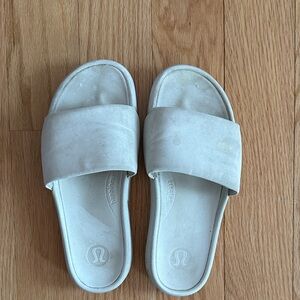 Lululemon White Slide Sandals